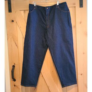 Vintage Levi's Prop Short Jeans Size 28W Womens Dark Wash Elastic Waist USA Made